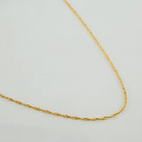 Cadena Singapur 0.85gr / 40cm / 0.5mm Oro Amarillo +3 18K &