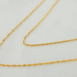 Cadena Singapur 0.85gr / 40cm / 0.5mm Oro Amarillo +3 18K &