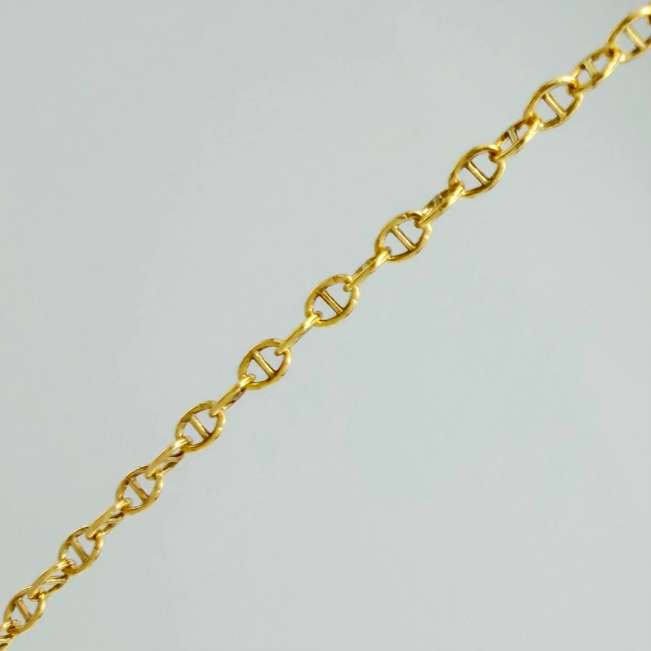 Cadena Escalera Volga 1.8gr / 45cm / 0.6mm Oro Amarillo +3 18K &