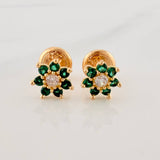 Topos Flor 0.85gr / 6.3mm Oro Amarillo 18K %