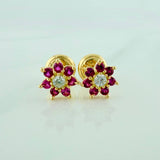 Topos Flor 0.85gr / 6mm Oro Amarillo 18K %