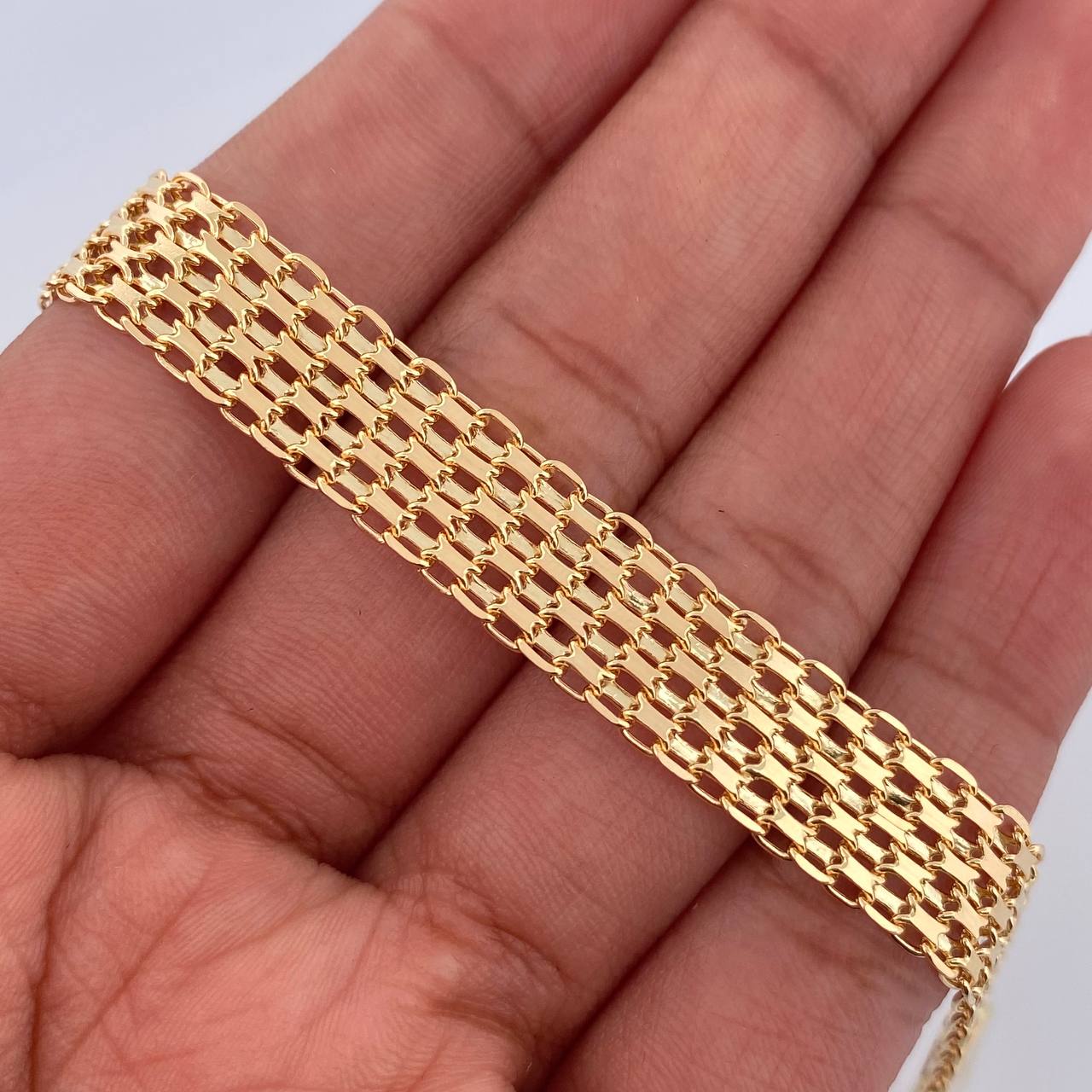 Pulso Chino 12.95gr / 21.5cm / 8.9mm Oro Amarillo +0 18K $