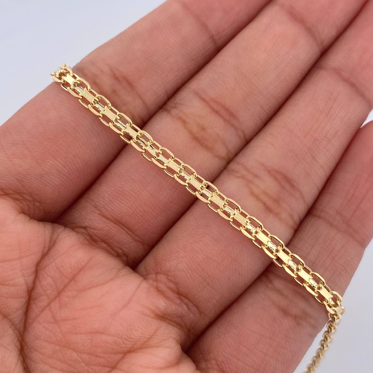 Pulso Chino 2.35gr / 19.5cm / 3mm Oro Amarillo +1 18K $