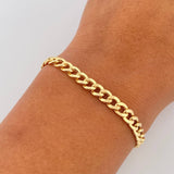 Pulso Cubano 4.4gr / 20cm / 5mm Oro Amarillo +0 18K $