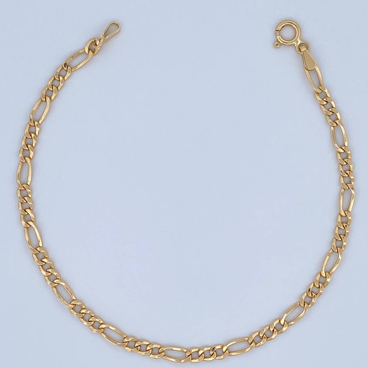Pulso Figaro 1.75gr / 20cm / 3.2mm Oro Amarillo +1 18K $