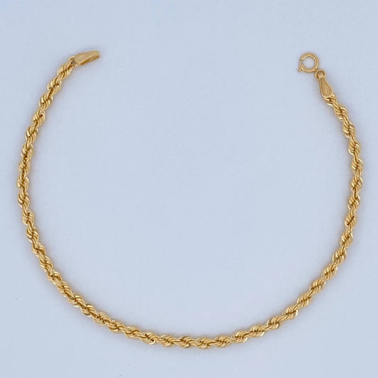 Pulso Lazo 1.85gr / 19cm / 2.5mm Oro Amarillo +3 18K $