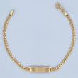 Pulso Cubano 3.8gr / 19.3cm / 3.2mm Placa Octagonal Curva Oro Amarillo +0 18K $