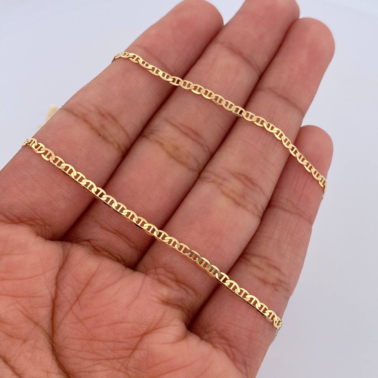 Cadena Escalera 3.3gr / 50cm / 1.9mm Oro Amarillo +3 18K $