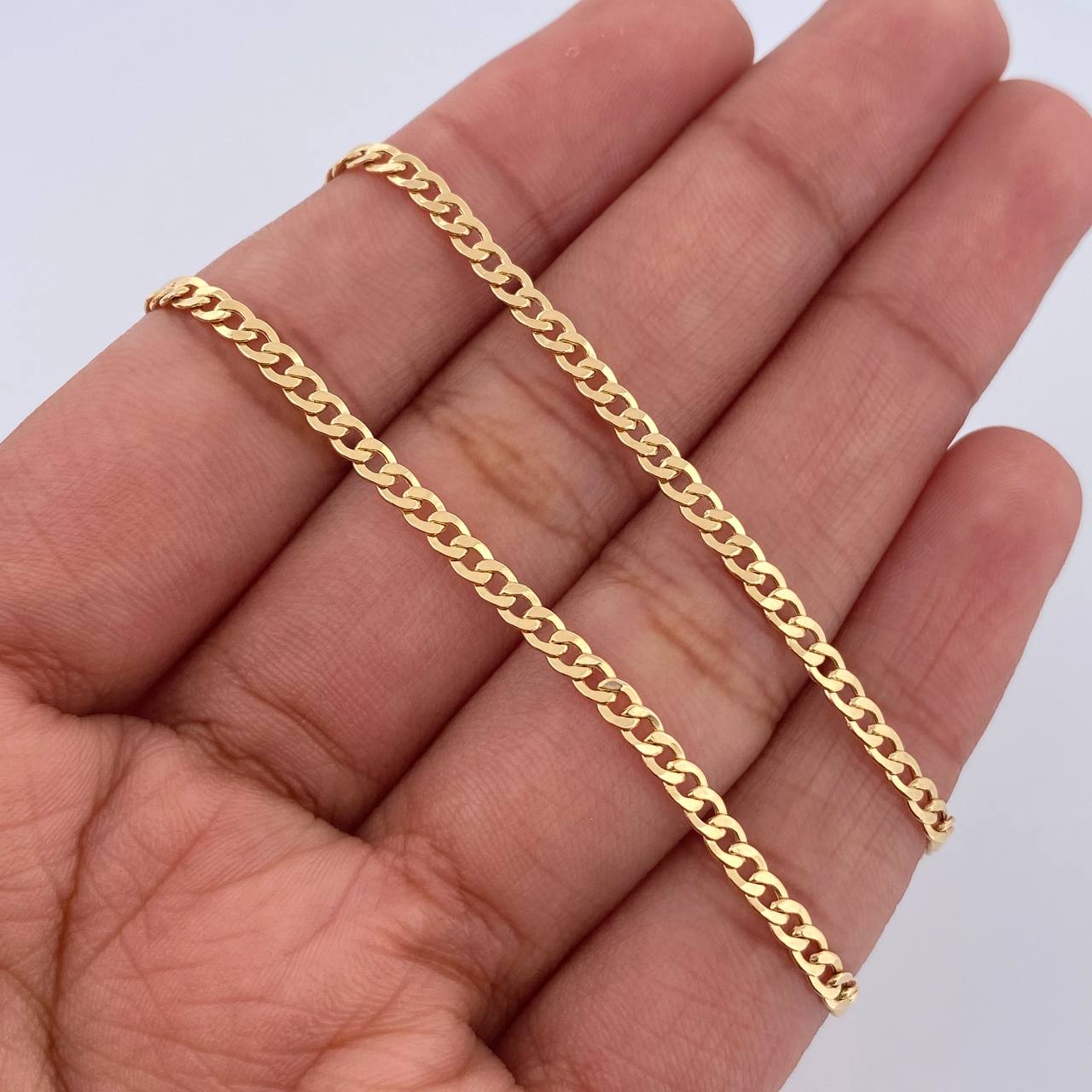 Cadena Cubana 3.95gr / 60.5cm / 2.3mm Oro Amarillo +0 18K $