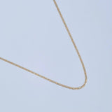 Cadena Escalera Plana Diamantada 1.55gr / 50cm / 1.3mm Tres Oros +3 18K ©