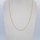 Cadena Escalera Plana 1.45gr / 50cm / 1.3mm Diamantada Tres Oros +3 18K &