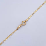 Cadena Escalera Plana 2.55gr / 60cm / 1.4mm Oro Amarillo +3 18K $