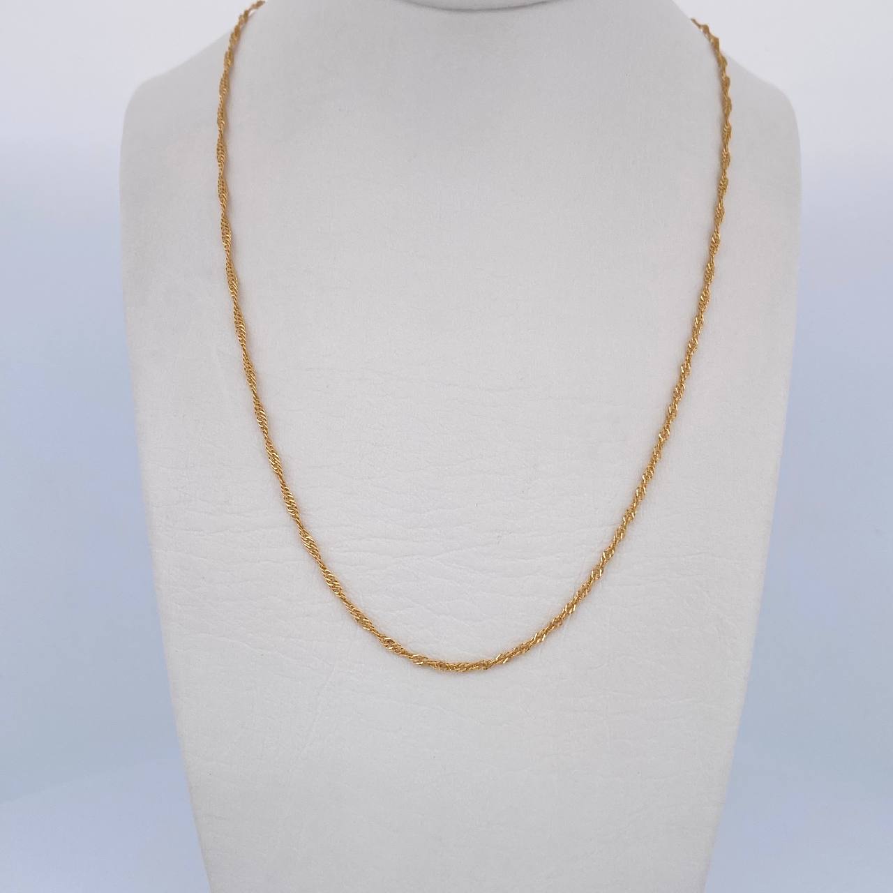 Cadena Singapur 2.65gr / 59cm / 1.4mm Oro Amarillo +3 18K $