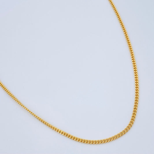 Cadena Cubana 5.9gr / 60.5cm / Oro Amarillo +1 18K $