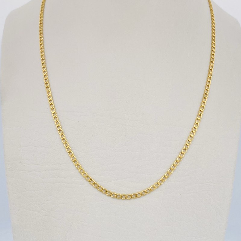 Cadena Cubana 2.2gr / 59.8cm / Oro Amarillo +1 18K $