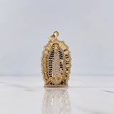 Dije Virgen Guadalupe 11.65gr / 4.2cm / Circones Negros Blancos Oro Amarillo 18K $