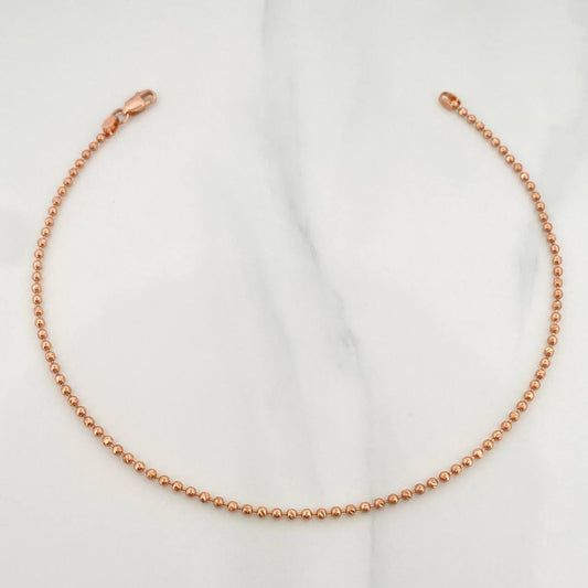 Tobillera Militar 3.1 g / 23.5 cm / 1.7 mm Oro Rosa 18K