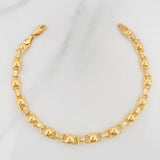 Pulso Rustico Burbuja 4.7 g / 19 cm / 4.3 mm Oro Amarillo 18K