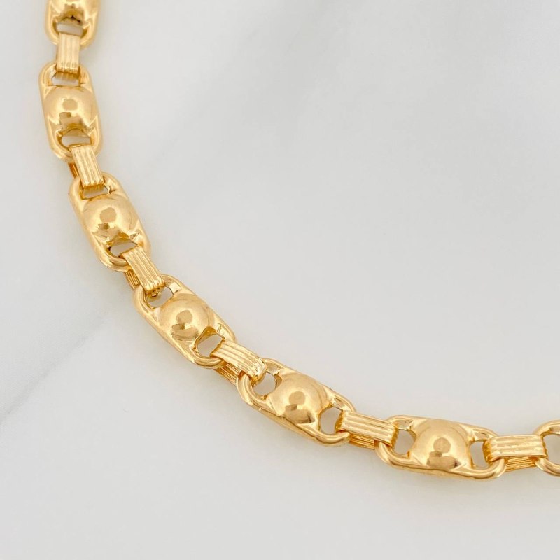 Pulso Rustico Burbuja 4.7 g / 19 cm / 4.3 mm Oro Amarillo 18K