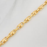Pulso Rustico Burbuja 4.7 g / 19 cm / 4.3 mm Oro Amarillo 18K