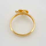 Anillo Elefante Diamantado 1.1g / T8 Oro Amarillo 18K