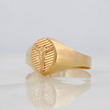 Anillo Sello Cristo 1.45g / T6 1/2 Oro Amarillo 18K