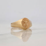 Anillo Sello Cristo 1.45g / T6 1/2 Oro Amarillo 18K