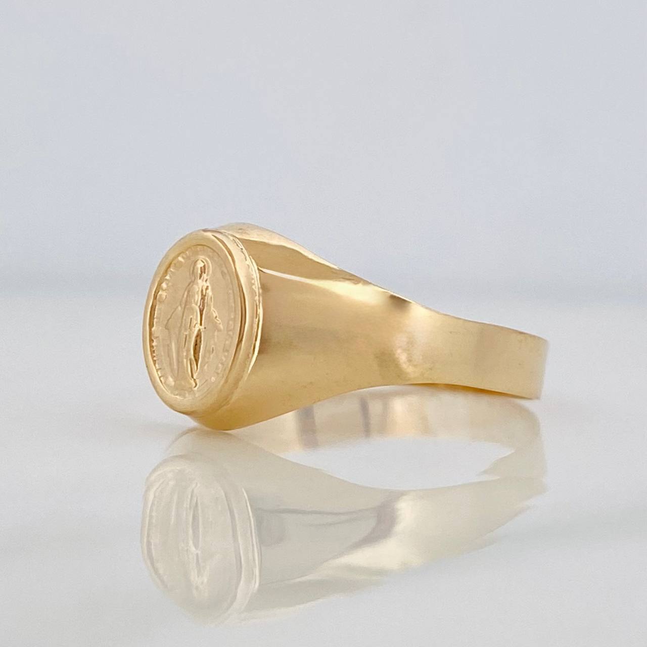 Anillo Virgen Milagrosa 1.5g / T7 Oro Amarillo 18K