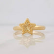 Anillo Estrella Diamantada 1.1g / T8 Oro Amarillo 18K