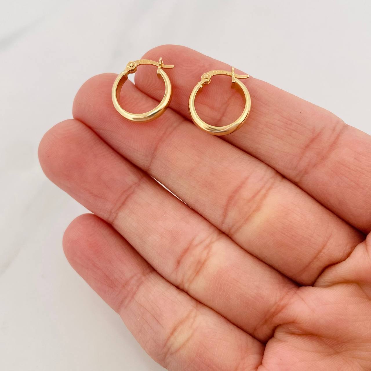 Candongas Gera 1.1g / 1.5cm Oro Amarillo 18K