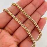 Cadena Ice 20.55 g / 65.5 cm / 3.2 mm Dos Oros Amarillo Blanco 18K