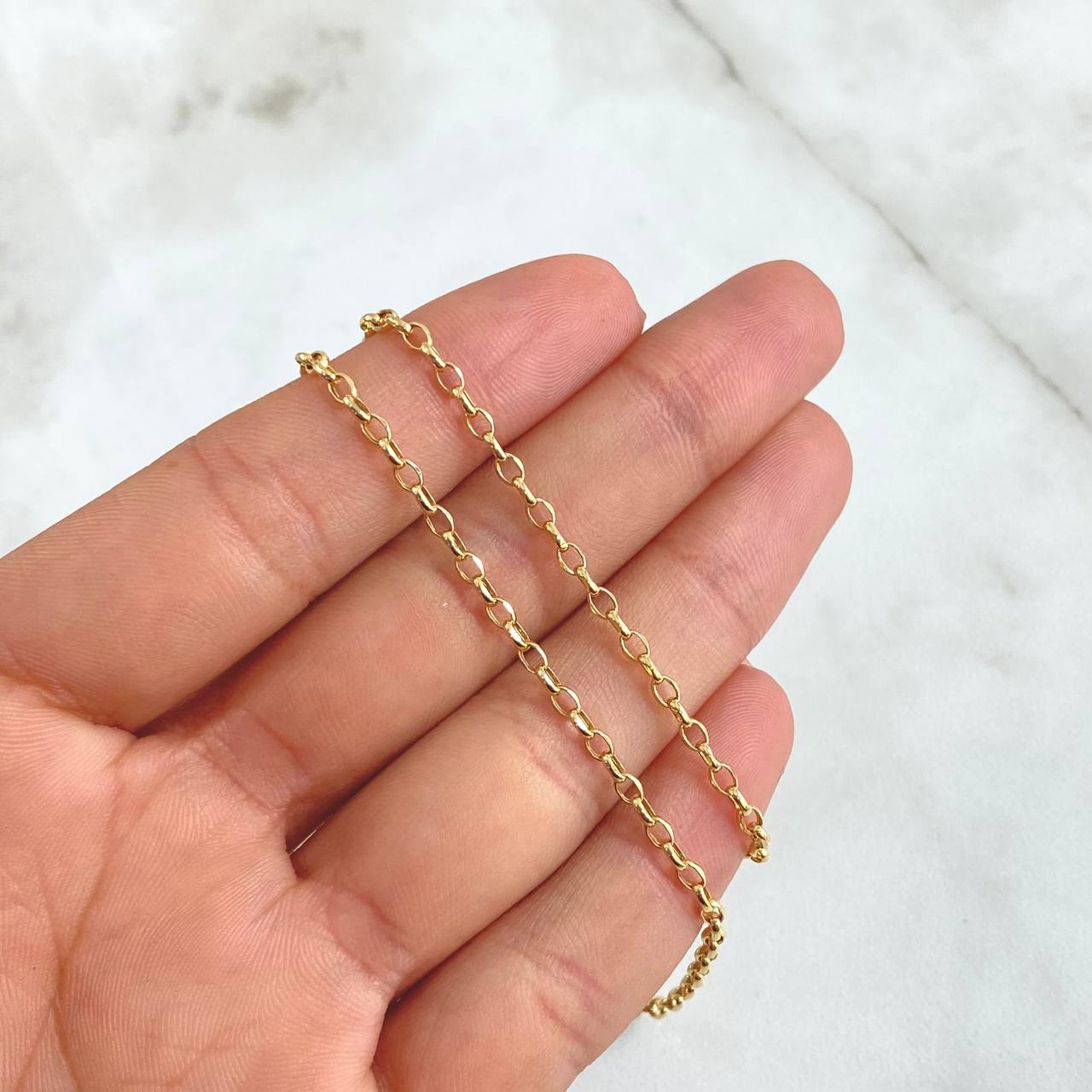 Cadena Roll-On 1.9gr / 45cm / 2.2mm Oro Amarillo +3 18K