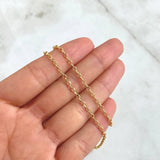 Cadena Roll-On 1.9gr / 45cm / 2.2mm Oro Amarillo +3 18K