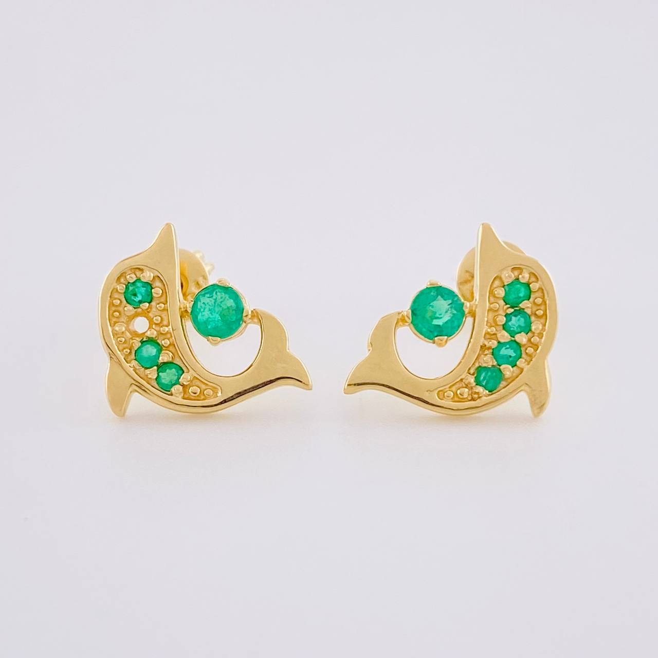 Topos Delfin Esmeraldas 31Pts 2.8 g / 10.7 mm Oro Amarillo 18K