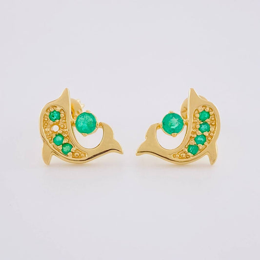 Topos Delfin Esmeraldas 31Pts 2.8 g / 10.7 mm Oro Amarillo 18K