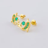 Topos Delfin Esmeraldas 31Pts 2.8 g / 10.7 mm Oro Amarillo 18K