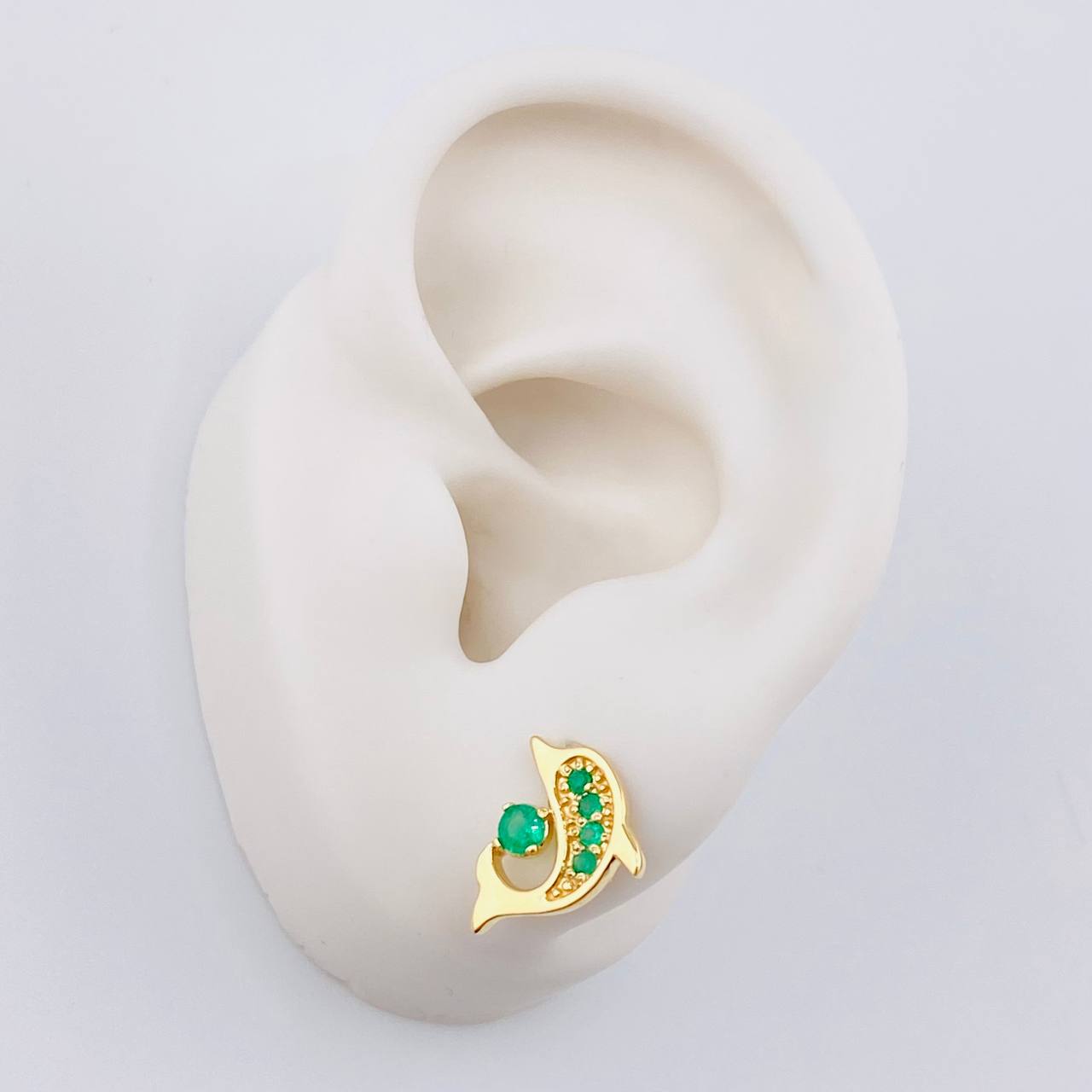Topos Delfin Esmeraldas 31Pts 2.8 g / 10.7 mm Oro Amarillo 18K