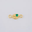 Herraje Grano Café Esmeraldas 4Pts 0.45 g / 2.3 cm Oro Amarillo 18K
