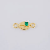 Herraje Grano Café Esmeraldas 4Pts 0.45 g / 2.3 cm Oro Amarillo 18K