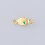 Herraje Grano Café Esmeraldas 4Pts 0.45 g / 2.3 cm Oro Amarillo 18K
