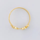 Anillo Ancla Arpon Doble 14Pts 1.5 g / T6 3/4 Oro Amarillo 18K