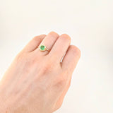 Anillo Elegancia Esmeraldas 57Pts 2.25 g / T7 3/4 Oro Amarillo 18K