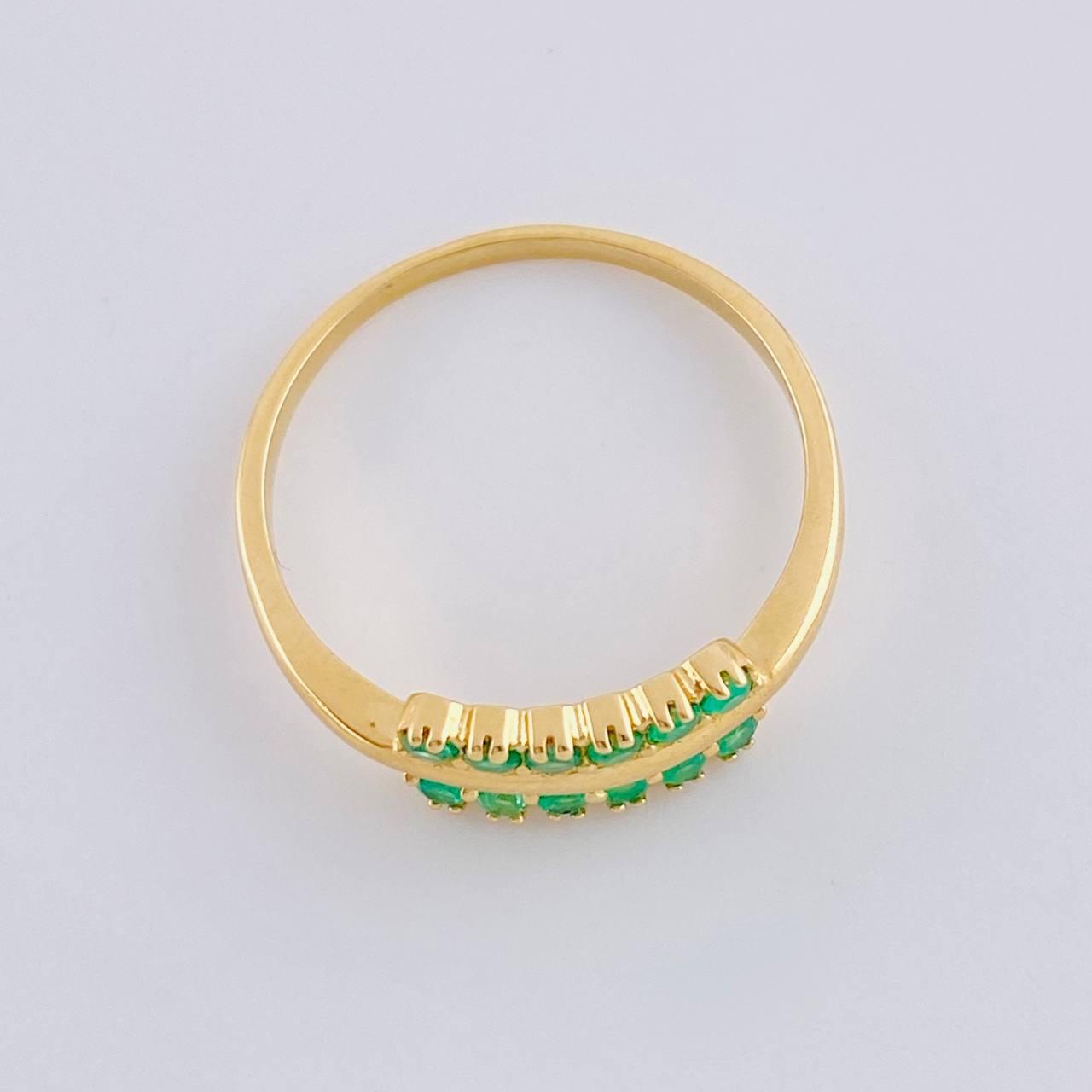 Anillo Doble Linea 37Pts 2.5 g / T7 3/4 Oro Amarillo 18K