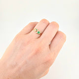Anillo Burbujas De Muerdago Esmeraldas 20Pts 1.65 g / T6 1/2 Oro Amarillo 18K