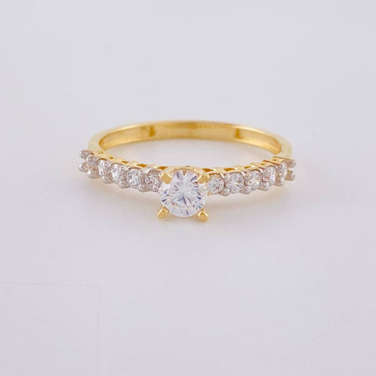 Anillo Organelo Doble Vertebra 1.9 g / T6 1/2 Oro Amarillo 18K
