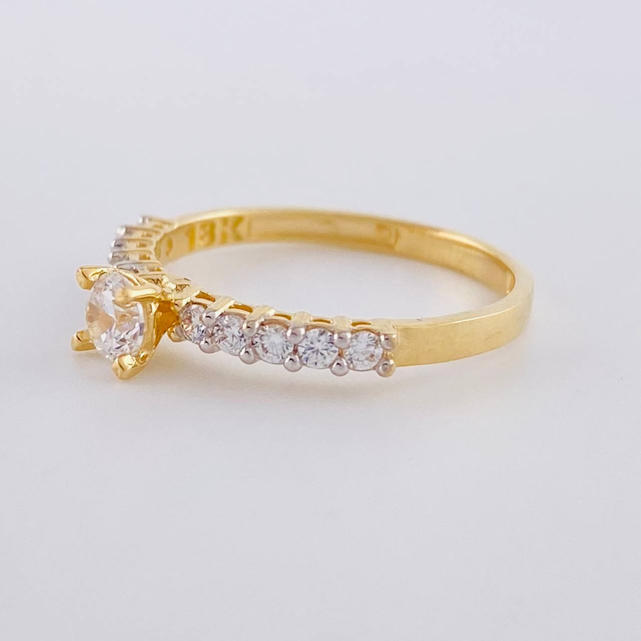 Anillo Organelo Doble Vertebra 1.9 g / T6 1/2 Oro Amarillo 18K
