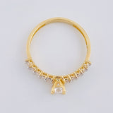Anillo Organelo Doble Vertebra 1.9 g / T6 1/2 Oro Amarillo 18K