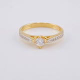 Anillo Solitario Vértice Encontrado 2.3 g / T6 3/4 Oro Amarillo 18K