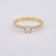 Anillo Solitario Churumbela Canasta Cuadrada 2.7 g / T8 Oro Amarillo 18K