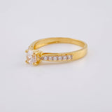 Anillo Solitario Base Branquial 2 g / T6 1/4 Oro Amarillo 18K
